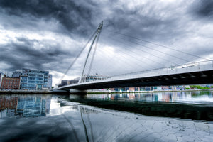 3-piece-canvas-print-samuel-beckett-bridge-with-clouds