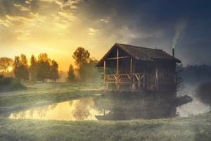 framedposter-print-secretive-hut