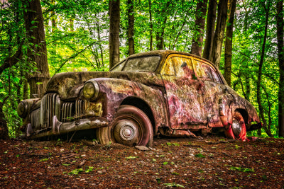 poster-print-abandoned-classic-car