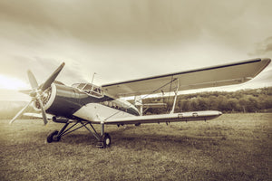 aluminium-print-nostalgic-aircraft-in-retro-style