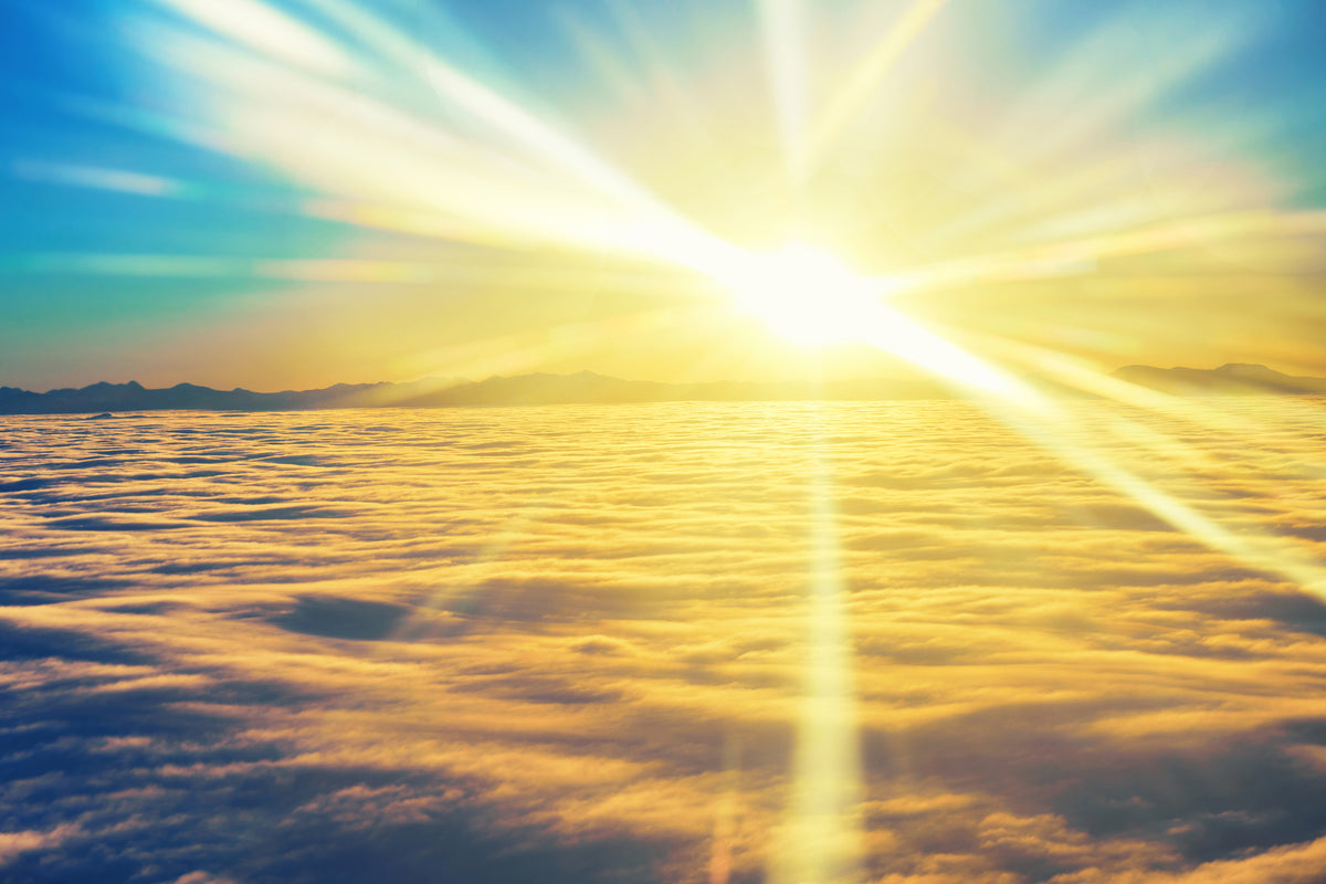 3-piece-aluminium-print-sunset-above-the-clouds