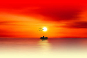 modern-3-piece-acrylic-print-a-fisherman-in-the-sunset