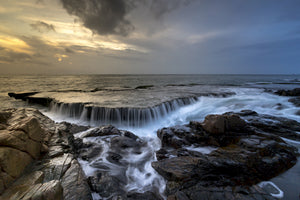 modern-3-piece-aluminium-print-evening-mood-at-the-sea