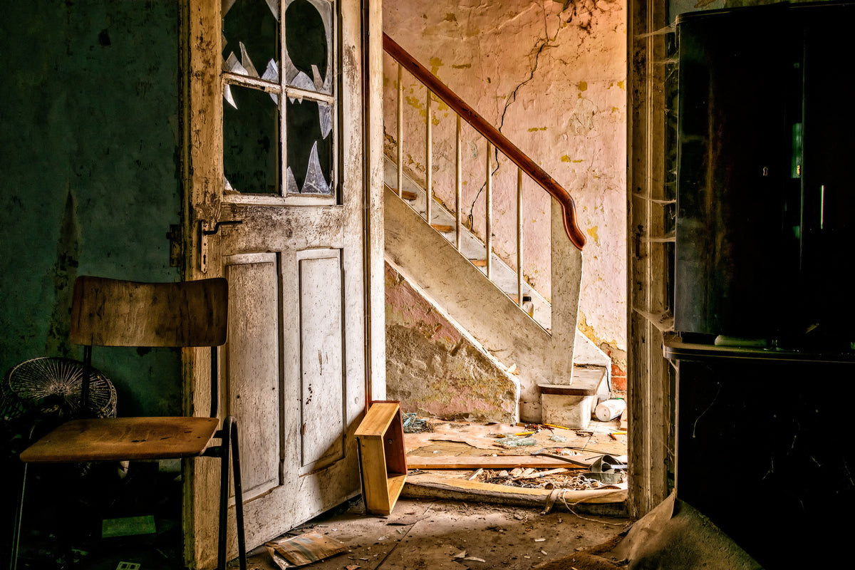 framedposter-print-crumbled-stairs