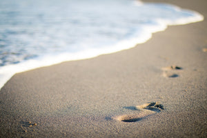 acrylic-print-footprints-in-the-sand-on-the-beach