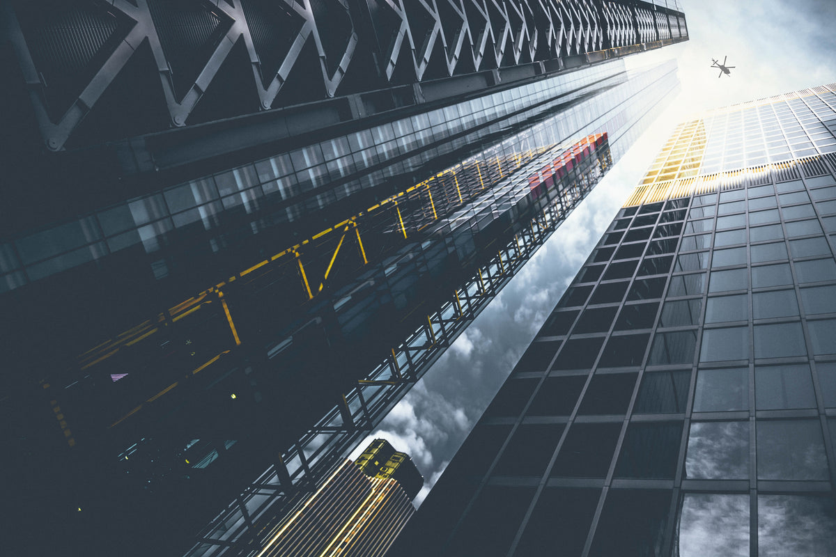 modern-3-piece-acrylic-print-helicopter-over-skyscraper