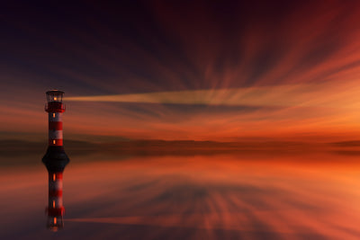 poster-print-red-sky-at-the-lighthouse