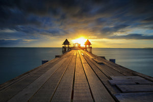 framedposter-print-sunset-at-the-wooden-bridge