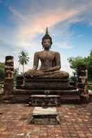 framedposter-print-buddha-statue-at-dusk
