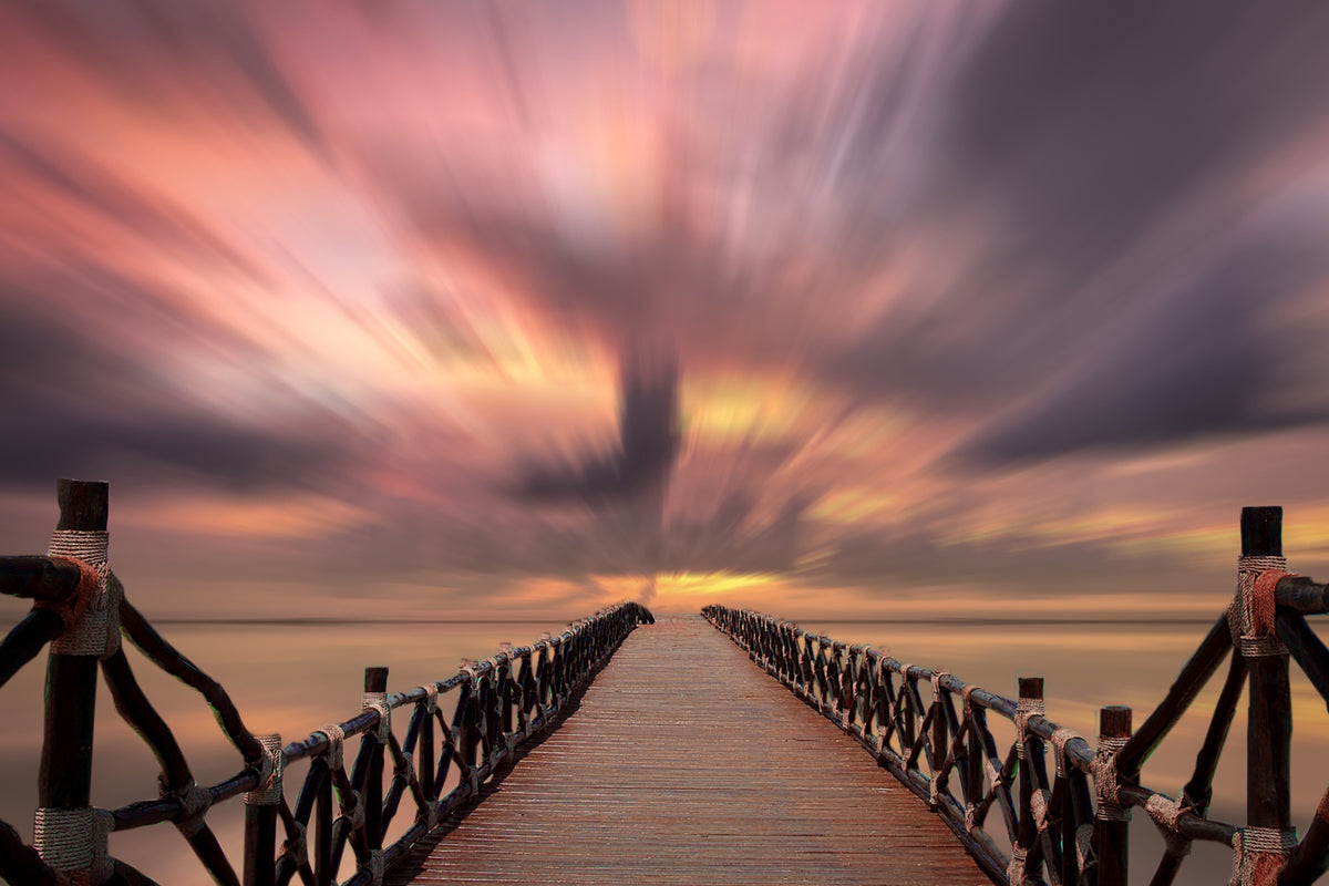 modern-3-piece-aluminium-print-bridge-in-the-fire-of-heaven