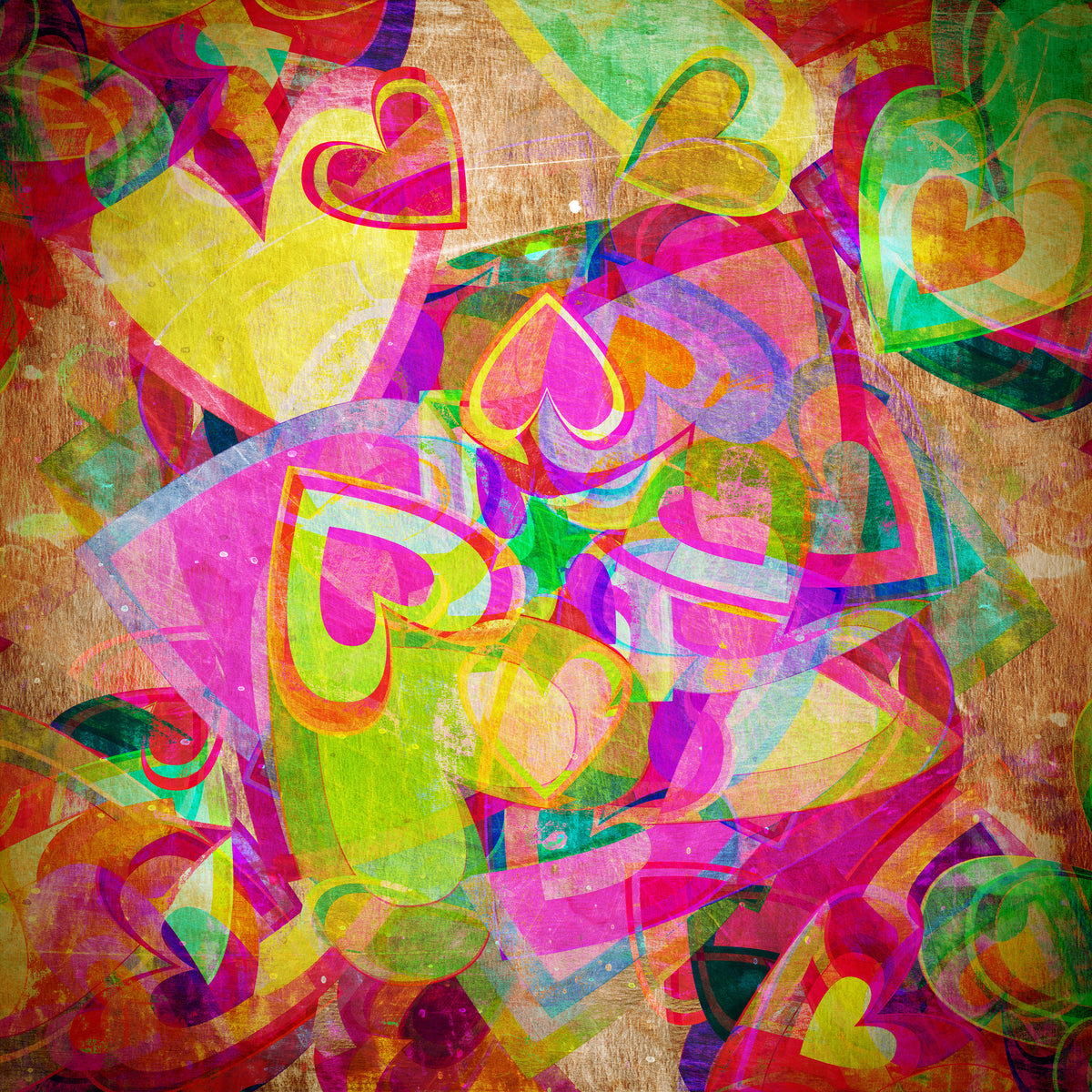 4-piece-aluminium-print-retro-love