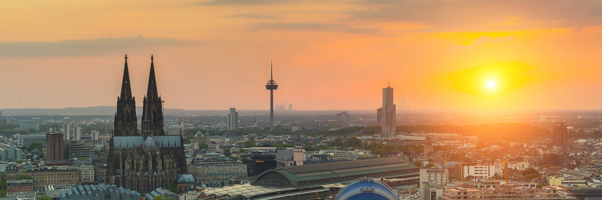 panoramic-3-piece-acrylic-print-skyline-cologne-at-sunset-panorama