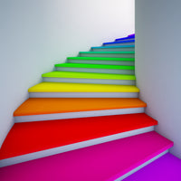 4-piece-acrylic-print-colorful-stairs