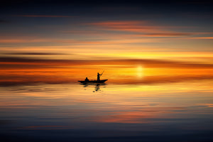 framedcanvas-print-boat-in-the-golden-light