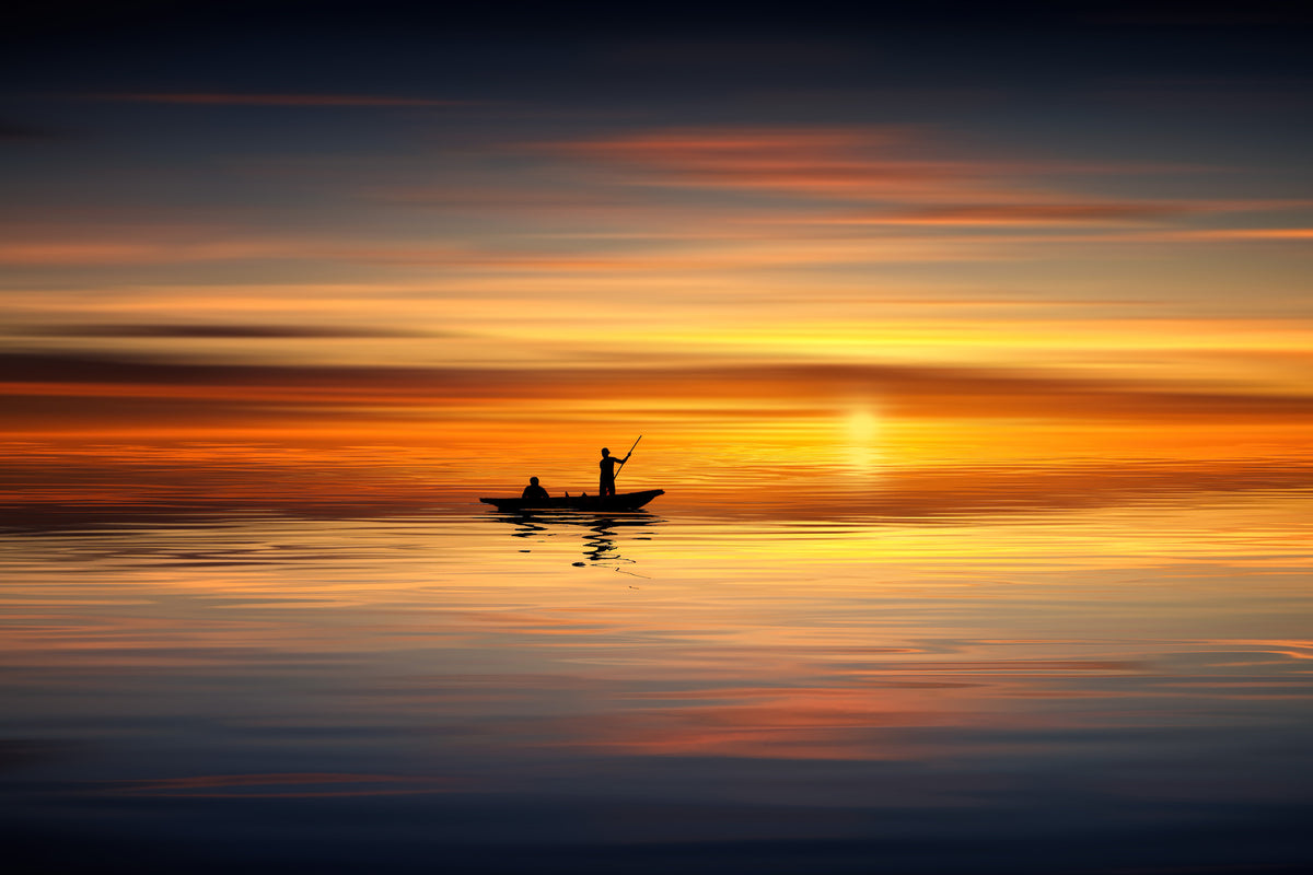 framedcanvas-print-boat-in-the-golden-light