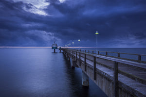 framedposter-print-pier-at-night