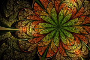 aluminium-print-abstract-floral-pattern