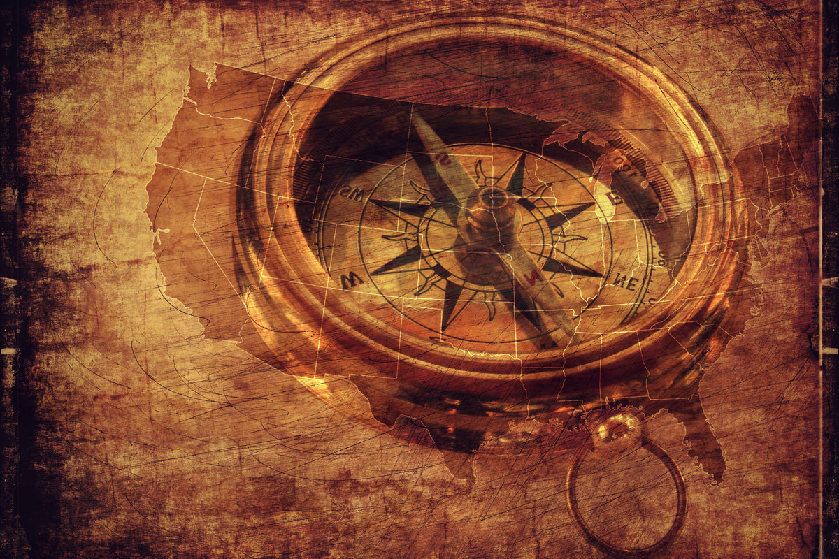 aluminium-print-antique-compass-xl