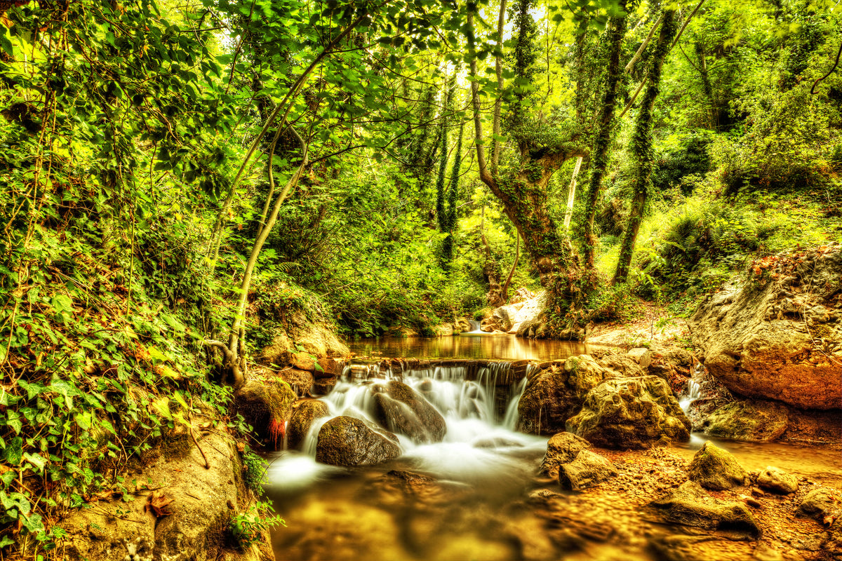 canvas-print-waterfall-in-the-forest