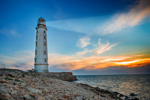 framedposter-print-sunset-at-the-lighthouse