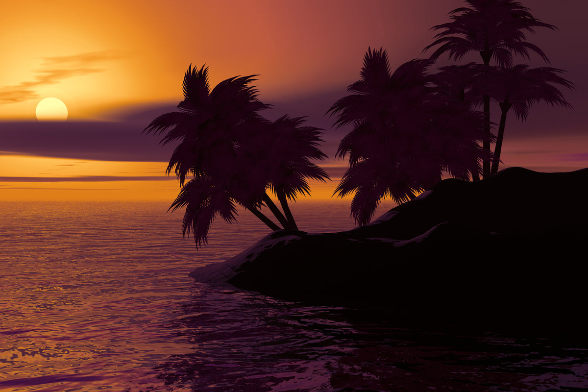 poster-print-the-lonely-island-in-the-sunset