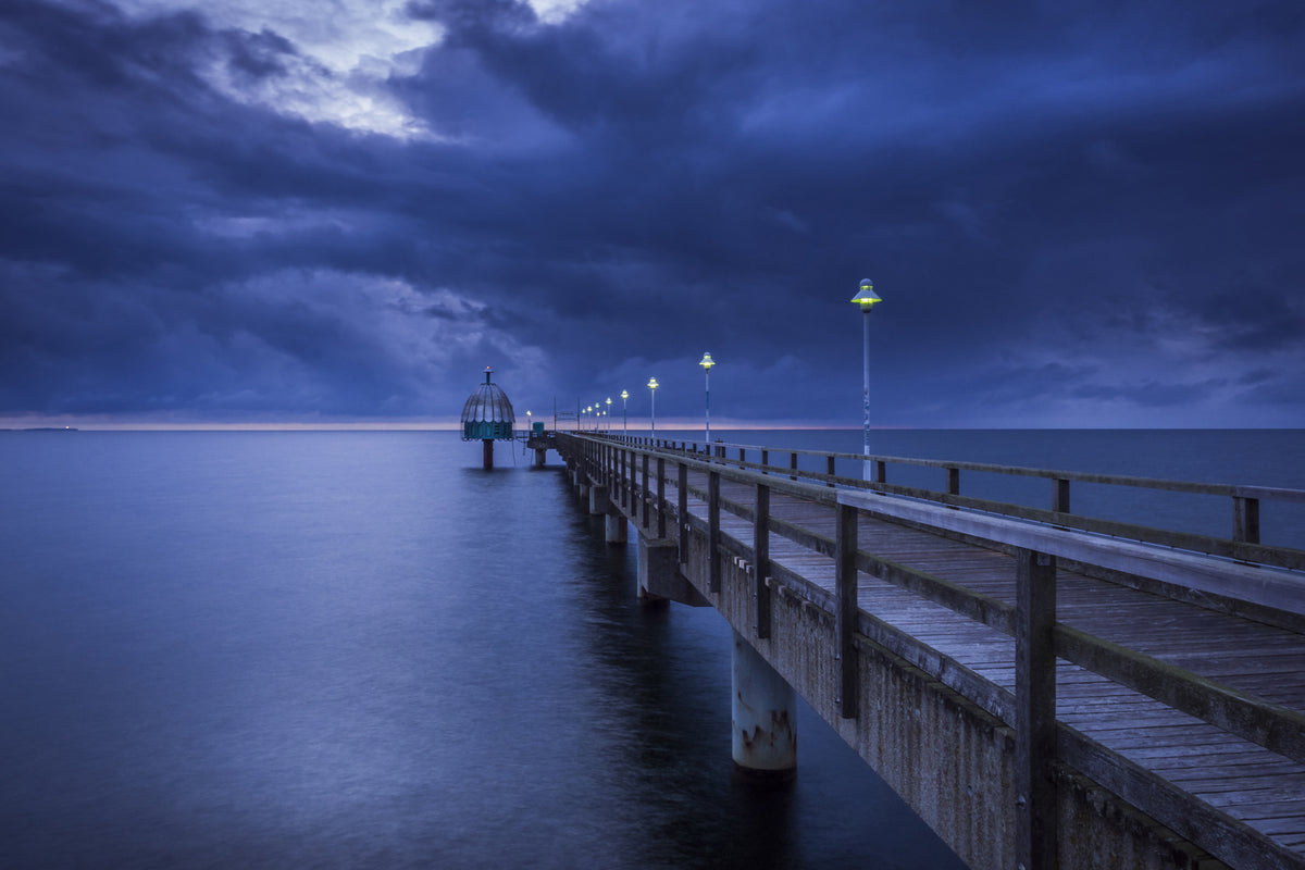 3-piece-canvas-print-pier-at-night