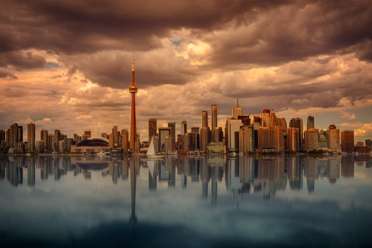 3-piece-aluminium-print-toronto-at-dusk